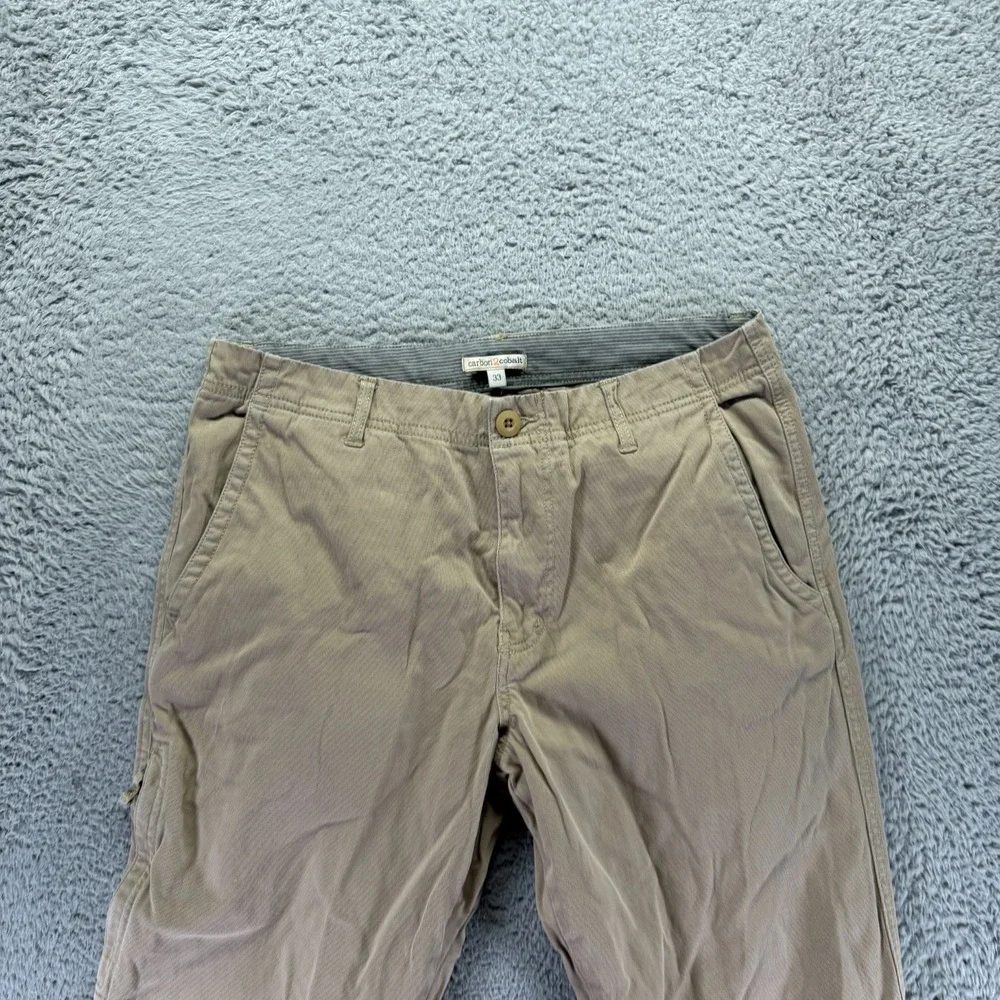 Carbon 2 Cobalt Pant Mens 33x31 Beige Cotton Corduroy Chino Straight Leg Stretch